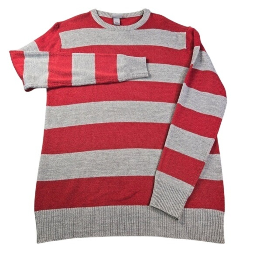 Stafford Men's Striped Knit Crewneck Sweater Red Gray Size 2XL RN 52251